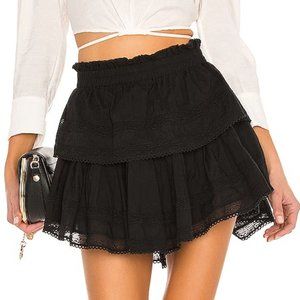 LoveShackFancy - Ruffle Mini Skirt | Black